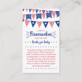 Firecracker onderweg! 4 juli Baby shower Informatiekaartje (Voorkant)