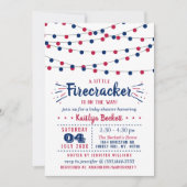 Firecracker onderweg! 4 juli Baby shower Kaart (Voorkant)