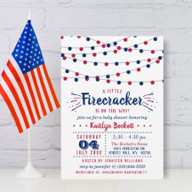 Firecracker onderweg! 4 juli Baby shower