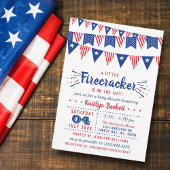 Firecracker onderweg! 4 juli Baby shower Kaart