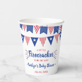 Firecracker onderweg! 4 juli Baby shower Papieren Bekers (Achterkant)