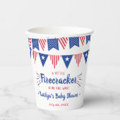 Firecracker onderweg! 4 juli Baby shower Papieren Bekers (Voorkant)