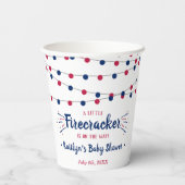 Firecracker onderweg! 4 juli Baby shower Papieren Bekers (Achterkant)