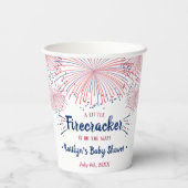 Firecracker onderweg! 4 juli Baby shower Papieren Bekers (Achterkant)