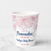 Firecracker onderweg! 4 juli Baby shower Papieren Bekers (Voorkant)