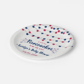 Firecracker onderweg! 4 juli Baby shower Papieren Bordje (Gekanteld)