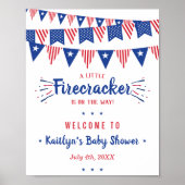 Firecracker onderweg! 4 juli Baby shower Poster (Voorkant)