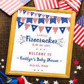Firecracker onderweg! 4 juli Baby shower Poster
