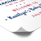 Firecracker onderweg! 4 juli Baby shower Poster (Hoek)