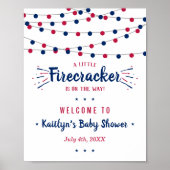 Firecracker onderweg! 4 juli Baby shower Poster (Voorkant)