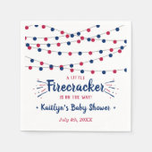 Firecracker onderweg! 4 juli Baby shower Servet (Voorkant)