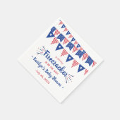 Firecracker onderweg! 4 juli Baby shower Servet (Hoek)