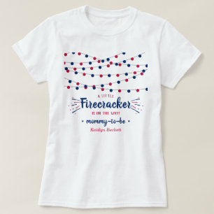 Firecracker onderweg! 4 juli Baby shower T-shirt