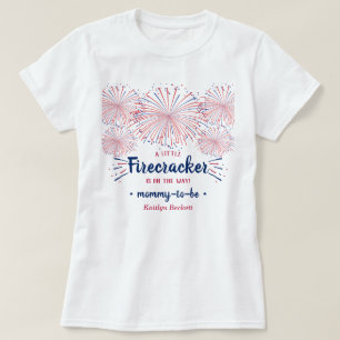 Firecracker onderweg! 4 juli Baby shower T-shirt