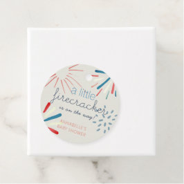 Firecracker op 4 juli Baby shower Fireworks Bedankjes Labels
