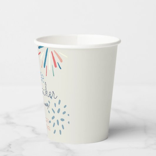 Firecracker op 4 juli Baby shower Fireworks Papieren Bekers (Links)