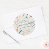 Firecracker op 4 juli Baby shower Fireworks Ronde Sticker (Envelop)