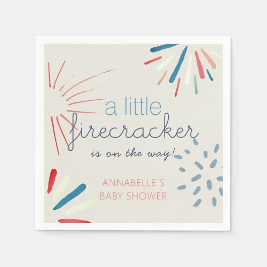 Firecracker op 4 juli Baby shower Fireworks Servet (Voorkant)