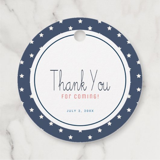 Firecracker op 4 juli Fireworks Birthday Bedankjes Labels (Achterkant)