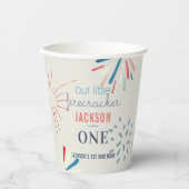 Firecracker op 4 juli Fireworks Birthday Papieren Bekers (Voorkant)