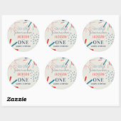 Firecracker op 4 juli Fireworks Birthday Ronde Sticker (Vel)
