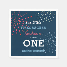 Firecracker op 4 juli Fireworks Birthday Servet