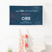 Firecracker op 4 juli Fireworks Birthday Spandoek (Insitu)