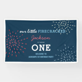 Firecracker op 4 juli Fireworks Birthday Spandoek