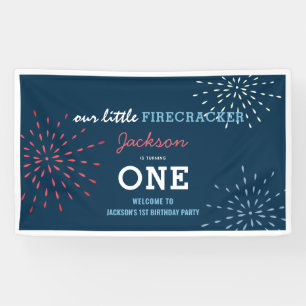 Firecracker op 4 juli Fireworks Birthday Spandoek
