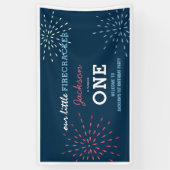 Firecracker op 4 juli Fireworks Birthday Spandoek (Verticaal)