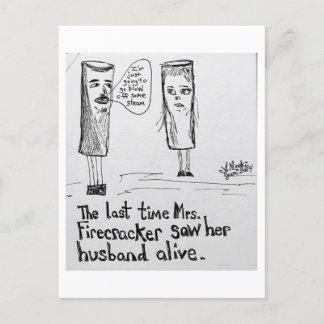 Firecracker Paar Vierde van juli Groet Briefkaart