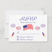 Firecracker Patriottic Baby shower RSVP Kaartje (Voorkant)