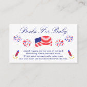 Firecracker Patriottic Books for Baby shower Kaart (Voorkant)