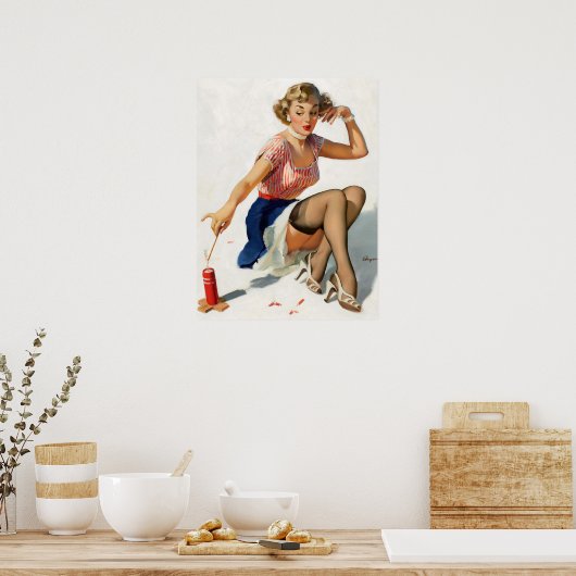Firecracker Pin Up Poster (Keuken)
