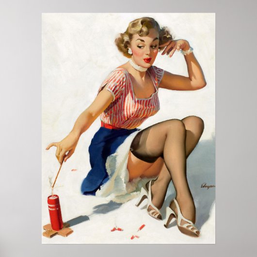 Firecracker Pin Up Poster (Voorkant)