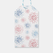 Firecracker Rood Wit Twee 2e Verjaardagsfeestje Cadeaulabel (Achterkant)