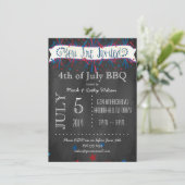 Firecrackers & sterren 4e van de Uitnodiging van d (Staand voorkant)