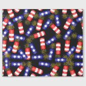 Firecrackers voor de vierde juli cadeaupapier (Vlak)