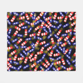 Firecrackers voor de vierde juli fleece deken (Voorkant (Horizontaal))