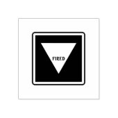 FIRED Text Gedrukt Rich Red Ink Office Humor Rubberstempel (Afrduk)