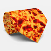 Fired Up – Bold Flame Texture Stropdas (Opgerold)