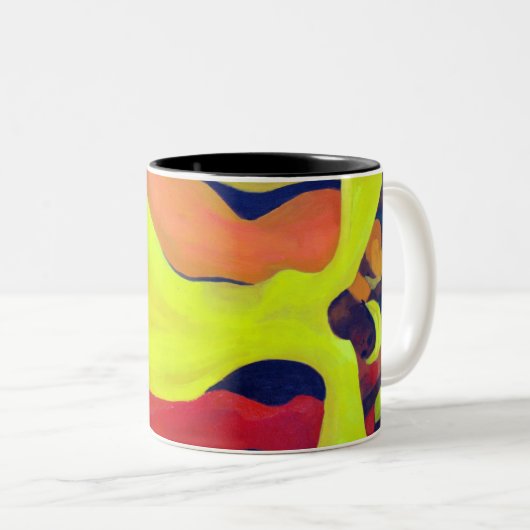 Firedancer Tweekleurige Koffiemok (Voorkant rechts)