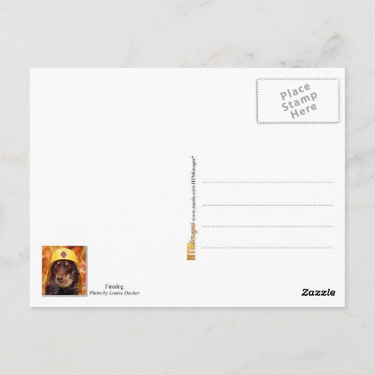 Firedog Briefkaart (Achterkant)