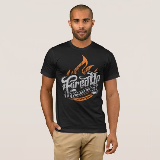 FiredUp Firewalker editie zwart T-shirt (Voorkant volledig)