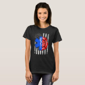 Firefighter 4th of July USA Flag Firefighter Lover T-shirt (Voorkant volledig)