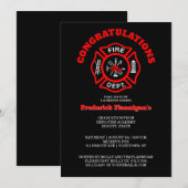 Firefighter Afstuderen Aankondigingspartij Kaart (Voorkant / Achterkant)
