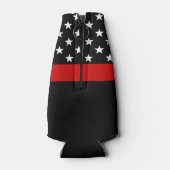 Firefighter Afstuderen Thin Red Line Party Flesjeskoeler (Achterkant)