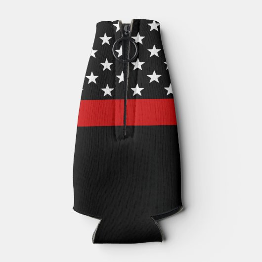 Firefighter Afstuderen Thin Red Line Party Flesjeskoeler (Achterkant)