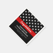 Firefighter Afstuderen Thin Red Line Party Servet (Hoek)