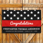 Firefighter Afstuderen Thin Red Line Party Spandoek